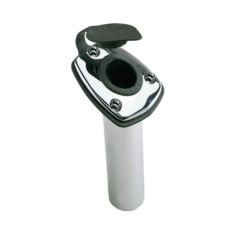 Perko 65-Degree Angled Flush-Mount Fishing Rod Holder – Chrome-Plated Zinc Construction (Model 1205Dp0Chr) 1