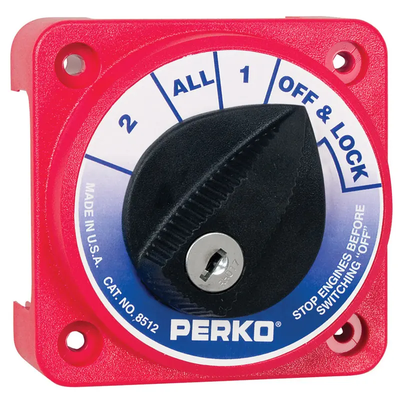 Perko Compact Medium-Duty Battery Selector Switch With Key Lock (8512Dp) 1