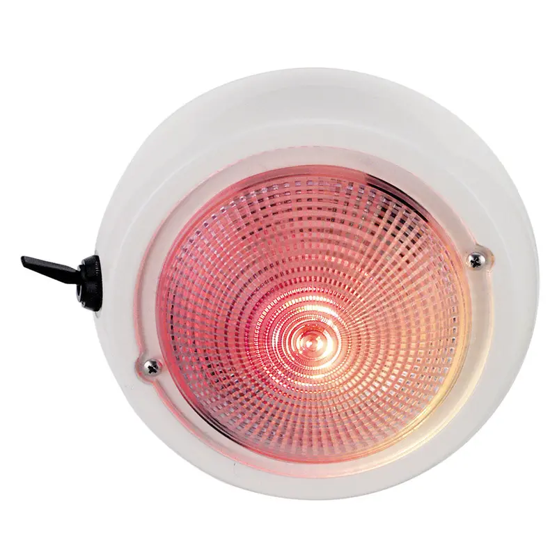 Perko Dual-Color Dome Light With Red And White Incandescent Bulbs – Model 1263Dp1Wht 1