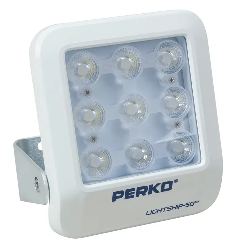 Perko Lightship 50 Led Floodlight – 12V/24V Low-Profile Marine Illuminator, White Finish [1643050F0W] 1
