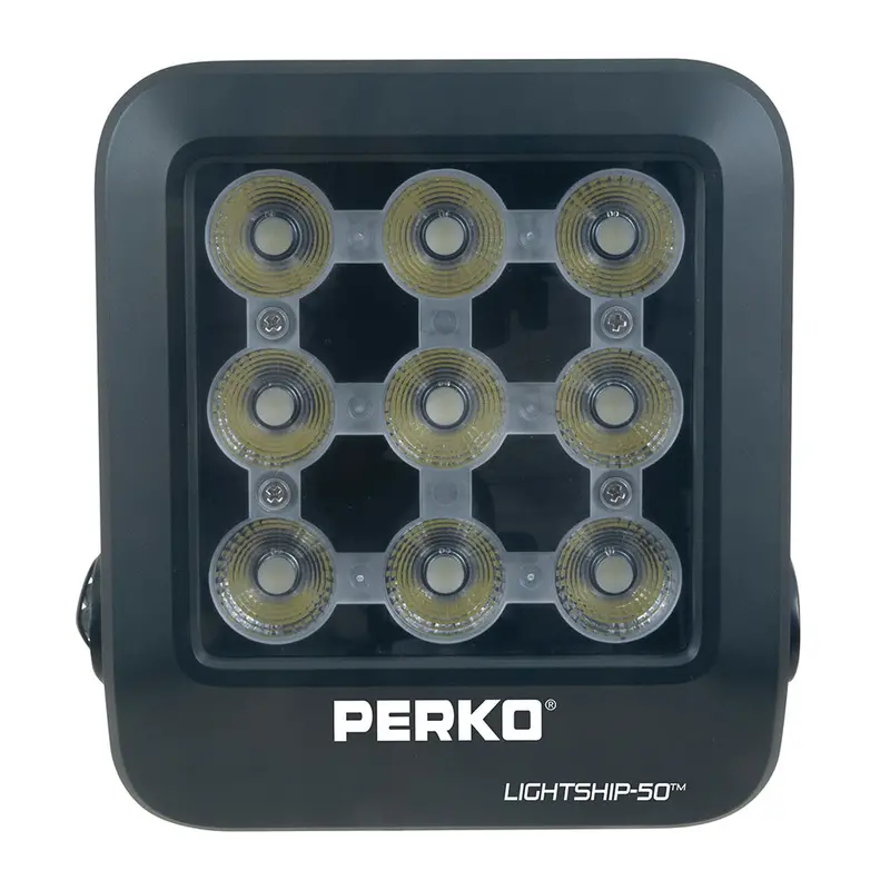Perko Lightship 50 Led Spotlight – 12V/24V Low-Profile Marine Light, Black Housing [1643050S0B] 1