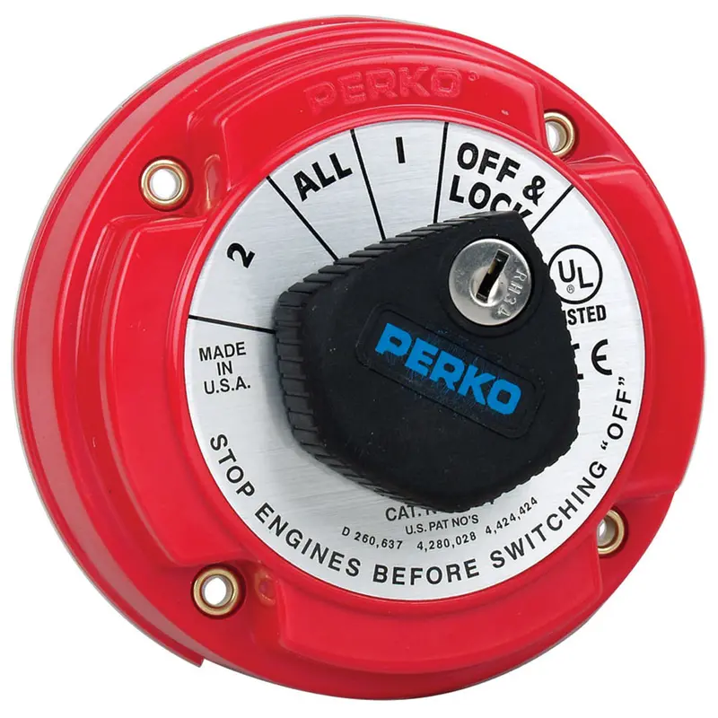 Perko Medium-Duty Battery Selector Switch With Key Lock And Alternator Field Disconnect (8504Dp) 1