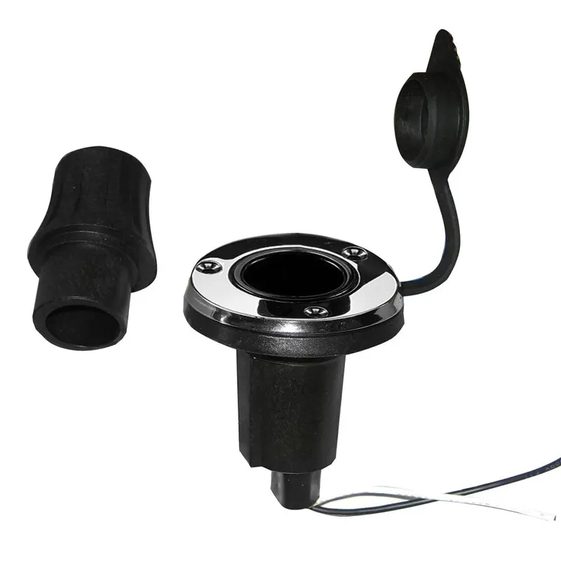 Perko Round-Base 2-Pin Locking Collar Mount – Stainless Steel Pole Light Holder – Model 1045P0Sdp 1