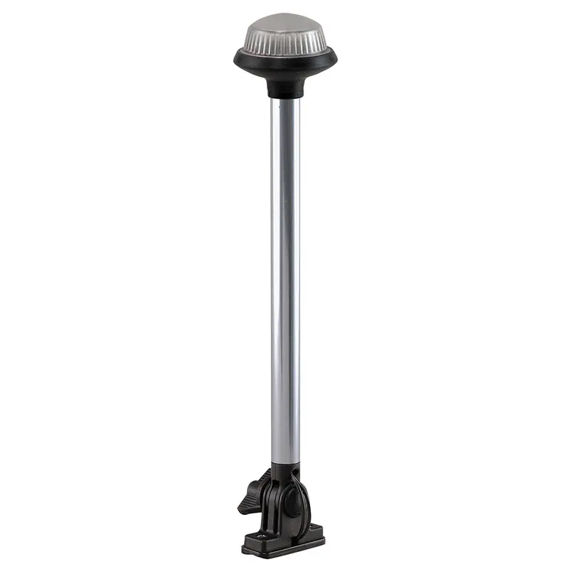 Perko Vertical-Mount Fold-Down Frosted Globe All-Round Pole Light – White 1