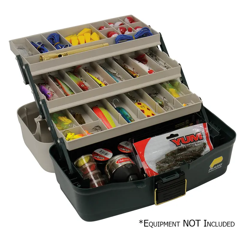 Plano Three-Tray Fixed-Compartment Tackle Box – Standard-Sized Fishing Storage (Model 530006) 1