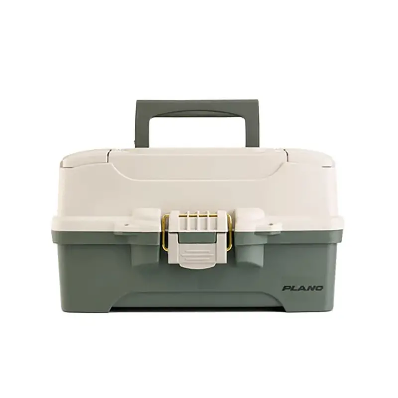 Plano Two-Tier Tackle Box – Green And Tan Finish 1