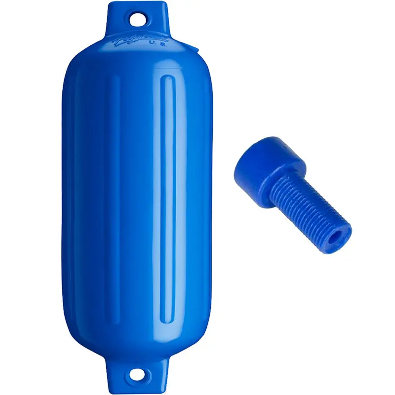 Polyform G-5 Twin Eye Marine Fender – 8.8" × 26.8", Blue With Air Adapter 1