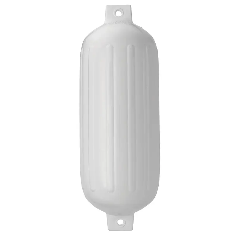Polyform G-6 Twin Eye Inflatable Fender – 11" × 30", White (No Adapter) 1