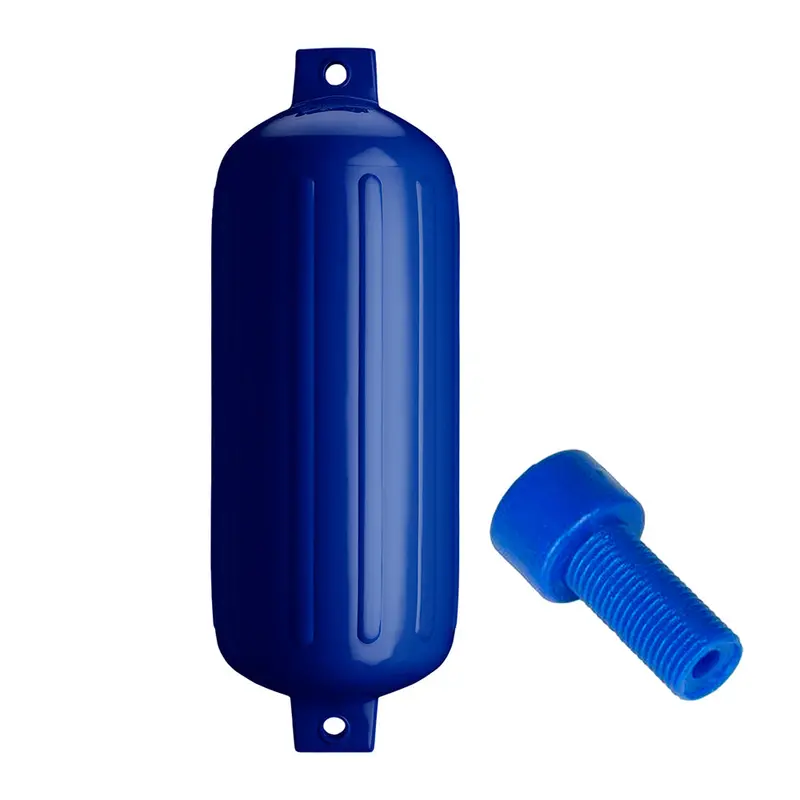 Polyform G-6 Twin-Eye Marine Fender With Air Adapter – 11" × 30", Cobalt Blue (G-6 Cobalt Blue W/Air Adapter) 1