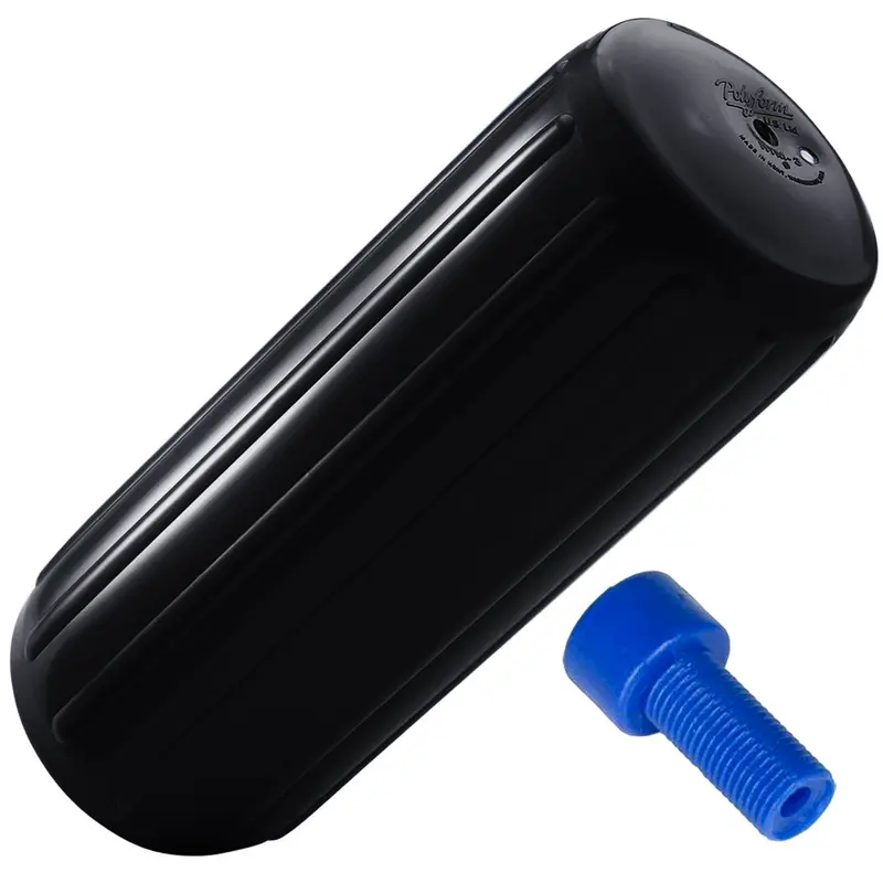 Polyform Htm-2 Black Marine Fender — 8.5" X 20.5" With Air Adapter [Htm-2 Black W/Air Adapter] 1