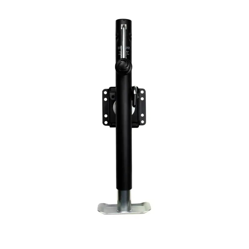 Powerwinch Select Series 2500 Lb Weld-On Flat-Plate Trailer Jack – Carbon Black Finish [21400-J-2500-Wf-B-R] 1
