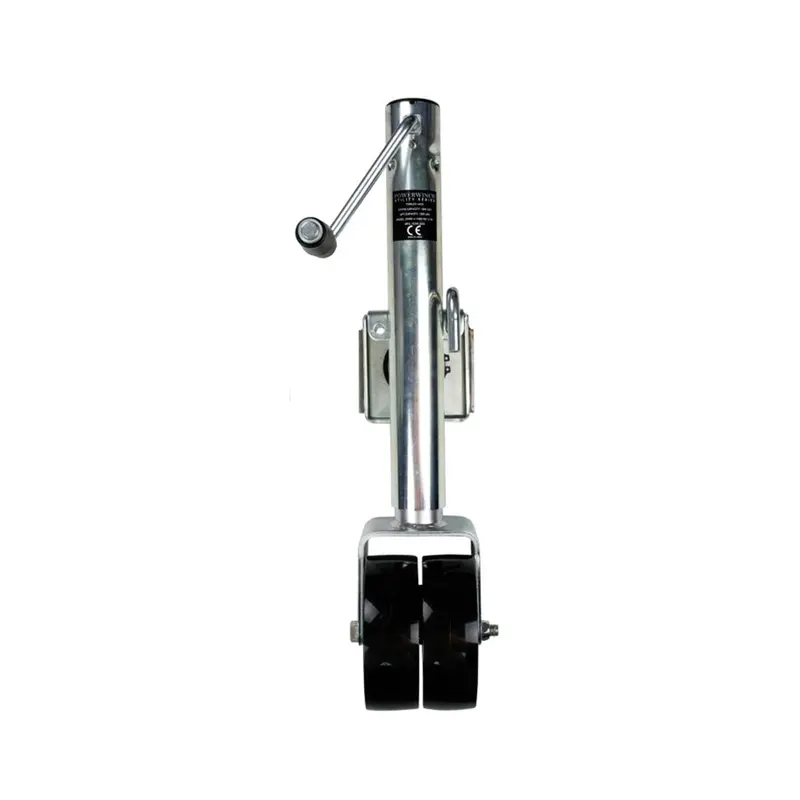 Powerwinch Utility Jack – 1,500 Lb Capacity, Weld-On Mount, Dual-Wheel Design, Zinc Finish 1