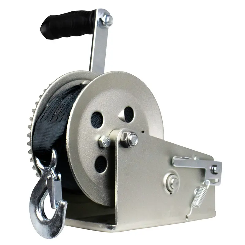 Powerwinch Utility Winch – 1,800 Lb Capacity, Dual-Speed, 8-Inch Zinc-Coated Crank Handle 1