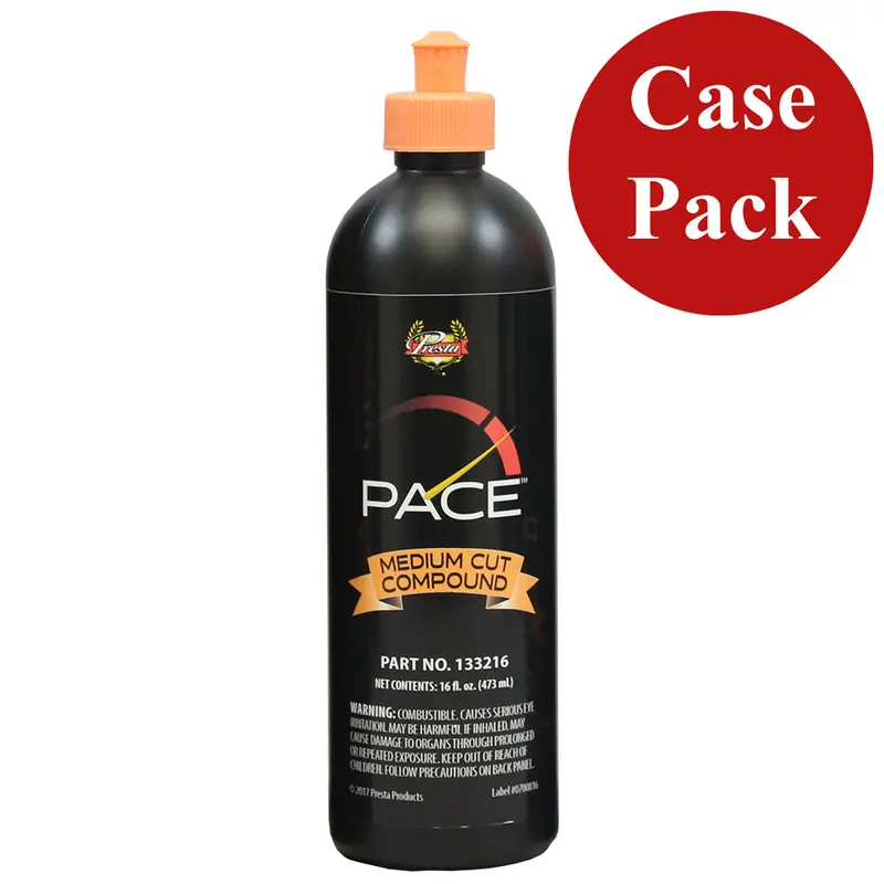 Presta Pace Medium-Cut Compound – 16 Oz Bottle (Case Of 6, Sku 133216Case) 1