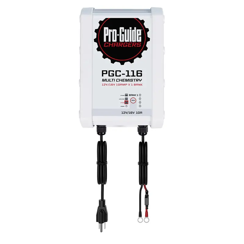 Pro-Guide Single-Bank 12V/16V Onboard Battery Charger – 10-Amp Dual-Voltage Marine Charger [Pgc-116] 1
