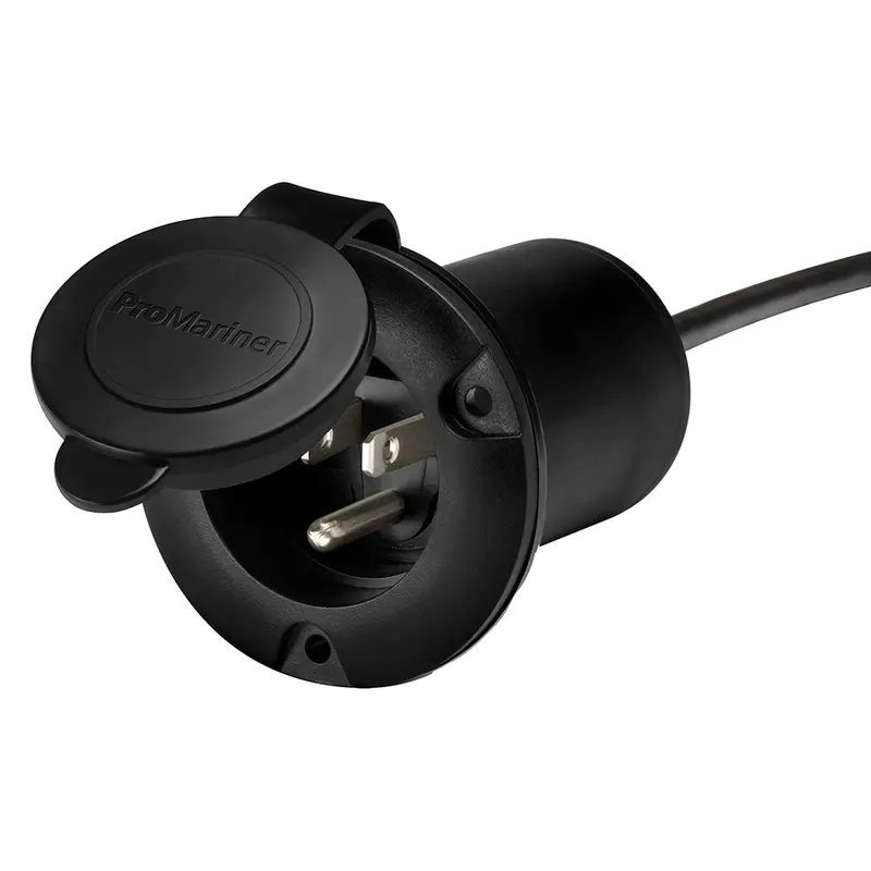 Promariner 51300 Universal Ac Power Plug – Black Housing 1