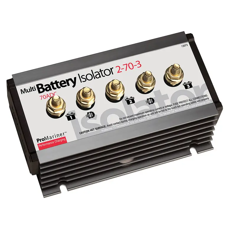 Promariner 70A Dual-Alternator Battery Isolator For Three-Battery Installations 1