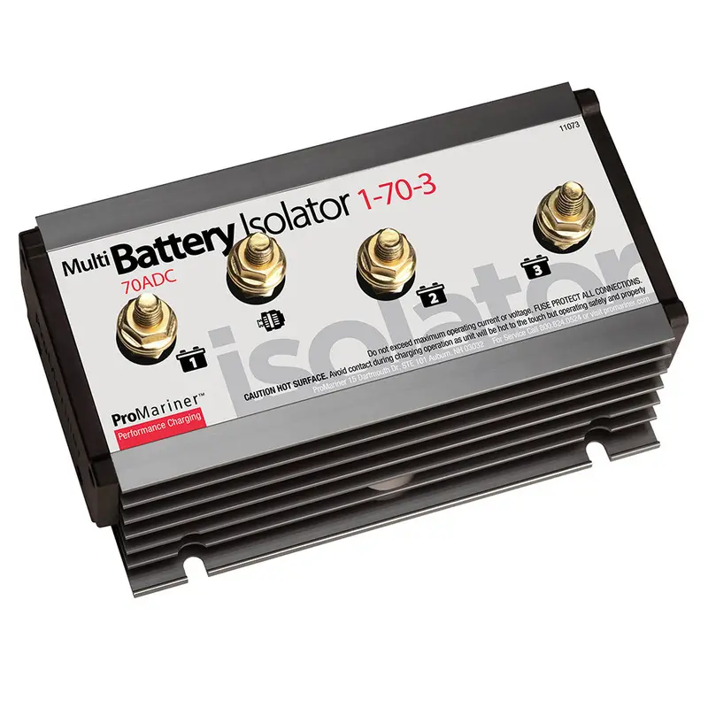 Promariner 70A Single-Alternator Battery Isolator For Three-Battery Setups 1