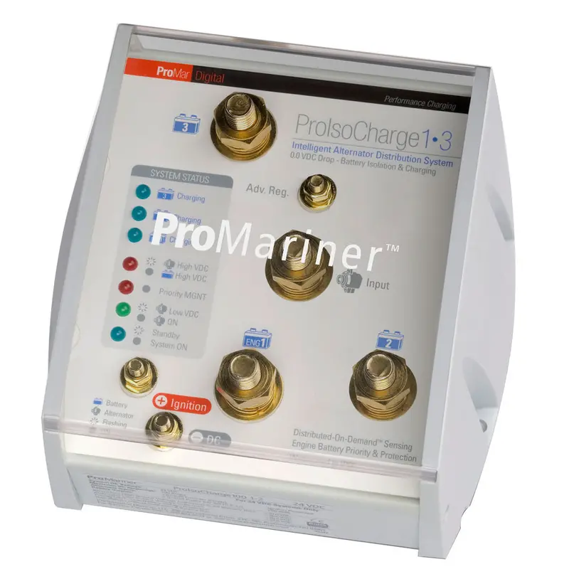 Promariner Proisocharge 120A Battery Isolator – 1 Alternator, 3 Batteries, 12V [23124] 1