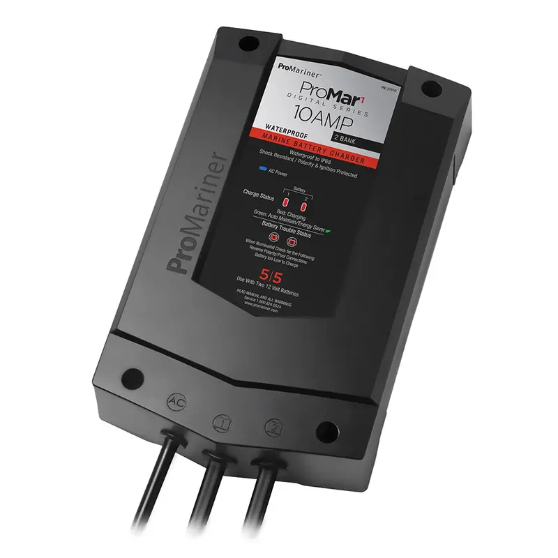 Promariner Promar1 Ds Digital Marine Charger – 10A Dual-Bank Smart Charger [31510] 1