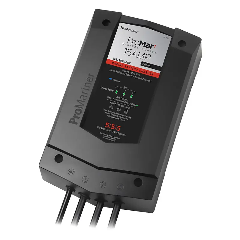 Promariner Promar1 Ds Digital Marine Charger – 15A Triple-Bank Smart Charger [31515] 1