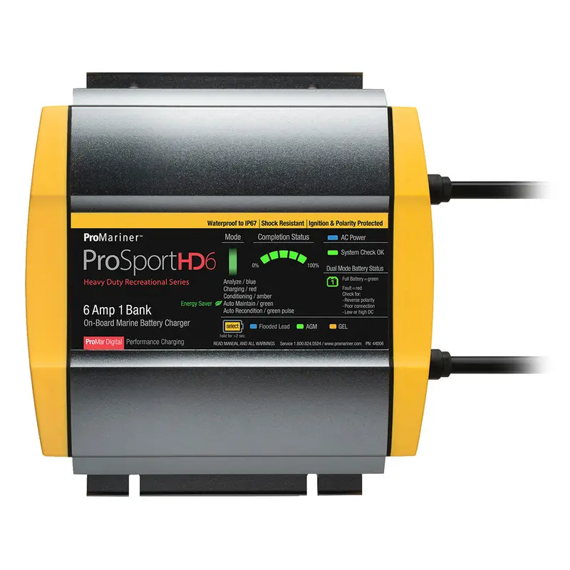 Promariner Prosporthd 6 Gen 4 Marine Battery Charger – 6A Single-Bank Smart Charger [44006] 1