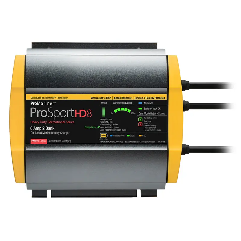 Promariner Prosporthd 8 Gen 4 – Dual-Bank 8A Compact Smart Battery Charger 1
