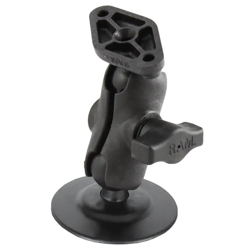 Ram 1" Ball Mount With Short Double-Socket Arm, Flex Adhesive Base, And Diamond Adapter 1