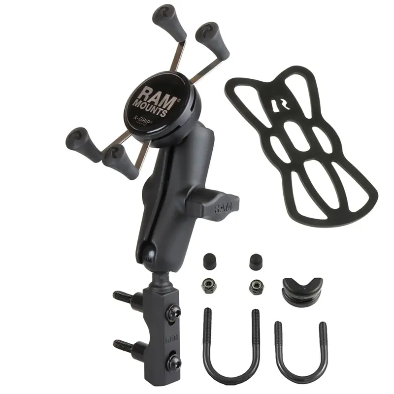 Ram Combination Brake/Clutch Reservoir Mount With U-Bolt Base And Universal X-Grip For Iphone/Smartphones 1