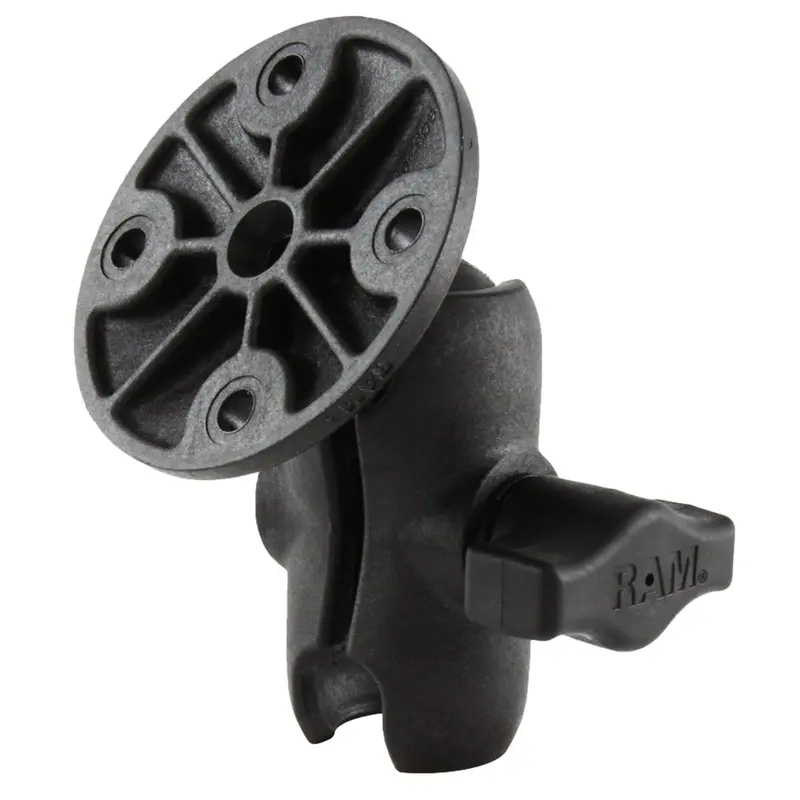 Ram Composite 1" Ball Mount With Short Double Socket Arm And Amps-Compatible 2.5" Base [Rap-B-103U-A] 1