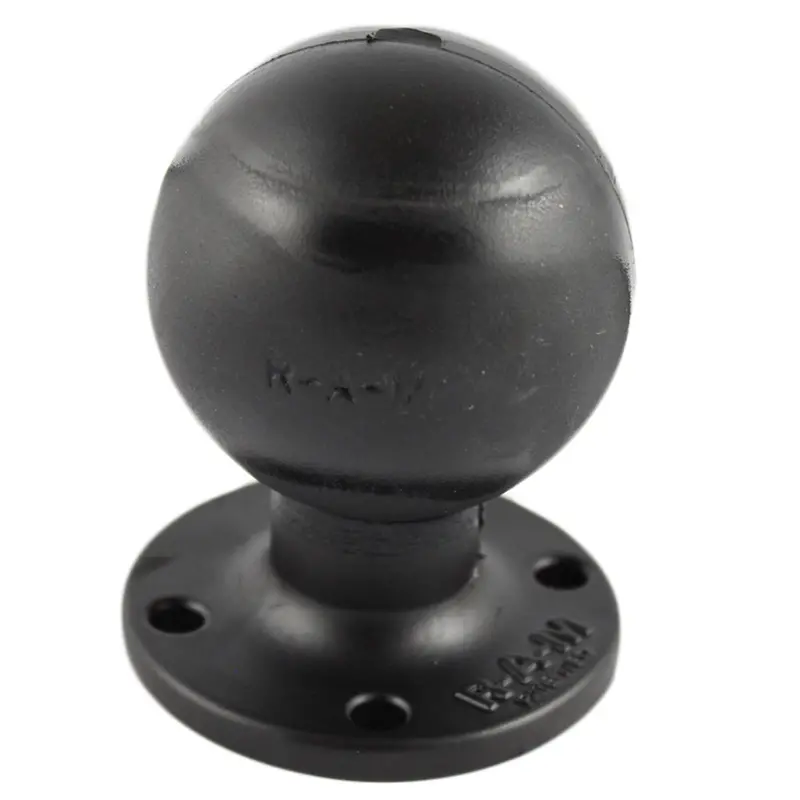 Ram D-Size 2.25" Ball Mount With Round Plate And Amps Hole Pattern [Ram-D-254U] 1