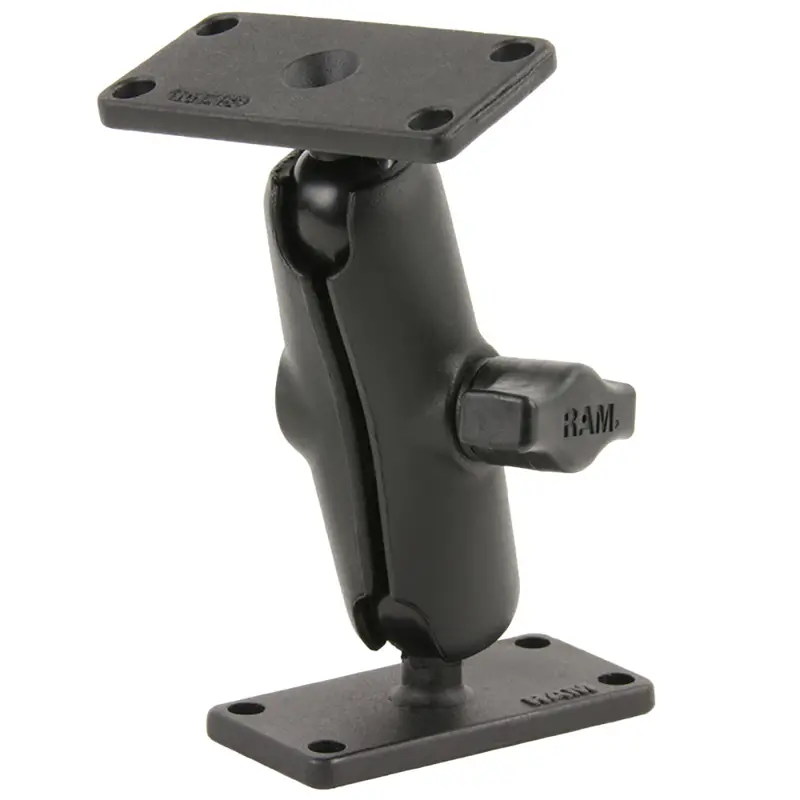 Ram Double Ball Mount With Dual 1.5" × 3" Mounting Plates 1