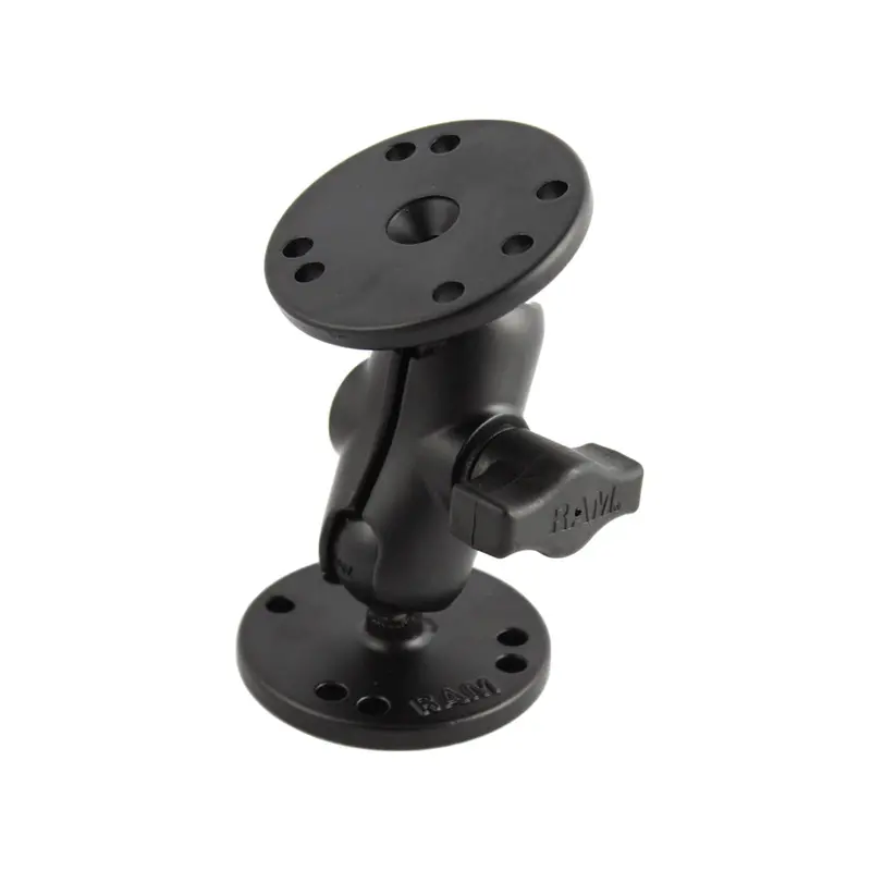 Ram Dual-Socket Short Arm With 1-Inch Ball And Two 2.5-Inch Round Bases 1