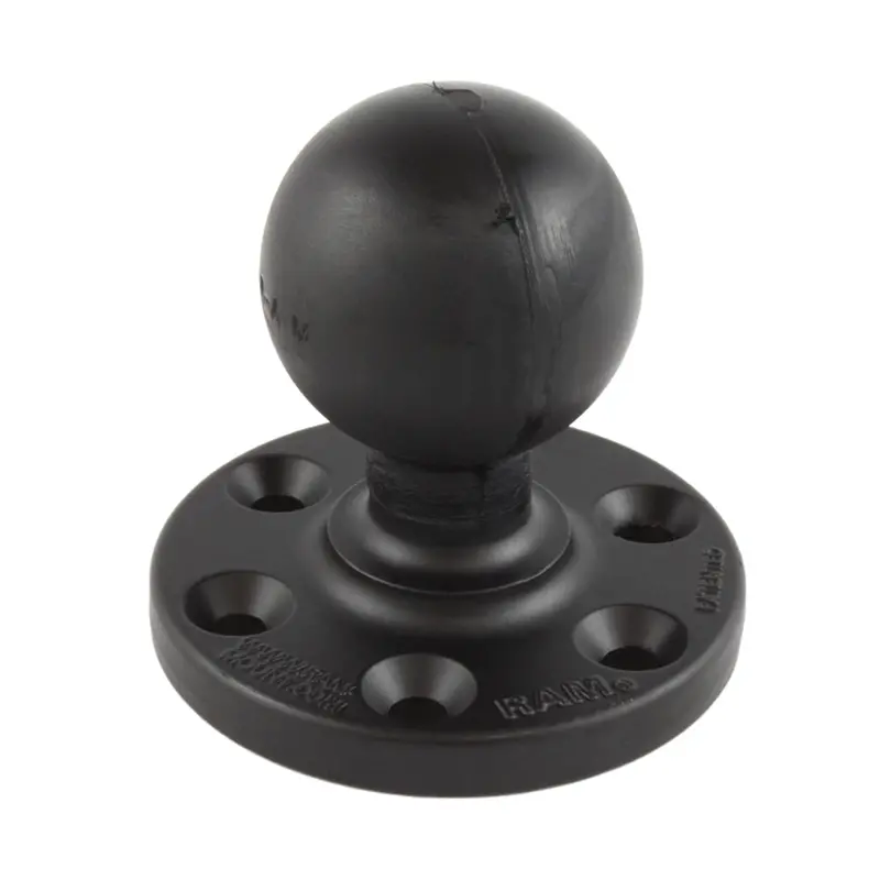 Ram Large Round Mounting Plate With 6-Hole Pattern And Integrated Ball Socket 1