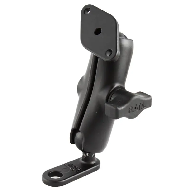 Ram Mount 11Mm Flat Base Mount With Double Socket Arm And Diamond Adapter [Ram-B-179U] 1