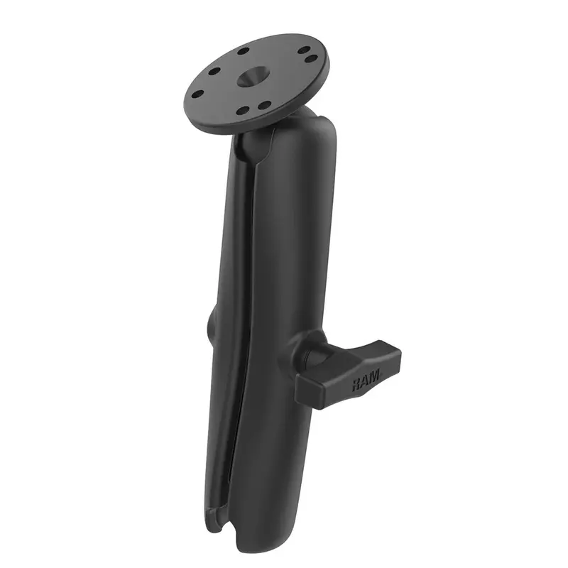 Ram Mount C-Size Double Socket Arm With Round Ball Plate – Extended Length [Ram-103U-D] 1
