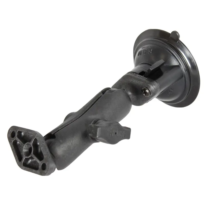 Ram Mount Composite Suction Cup Mount With Double Socket Arm & Adapter Plate [Rap-B-166U] 1
