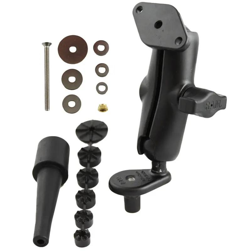 Ram Mount Motorcycle Fork Stem Base With Double Socket Diamond Design 1