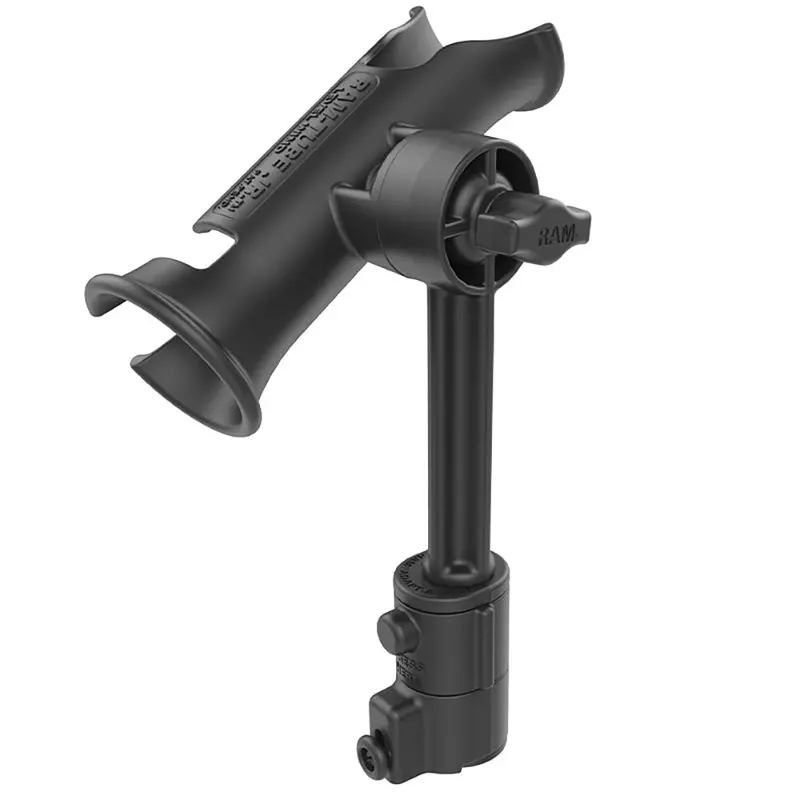 Ram Mount Tube Jr. Holder With Universal Adapt-A-Post Track Base (6" Post) 1