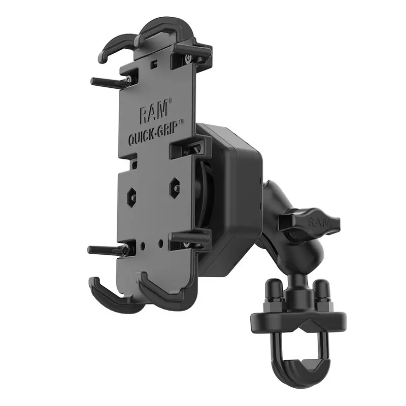 Ram Quick-Grip Xl Smartphone Mount With Vibe-Safe Technology And Short U-Bolt Base 1