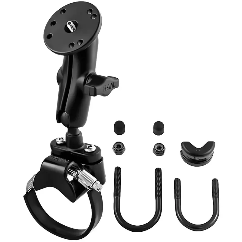 Ram U-Bolt Atv/Utv Strap Mount With Double-Socket Arm And 1/4"-20 Bolt 1