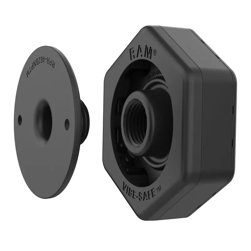 Ram Vibe-Safe Isolation Mount With Npt Thread Adapter For Dual-Hole Accessories 1