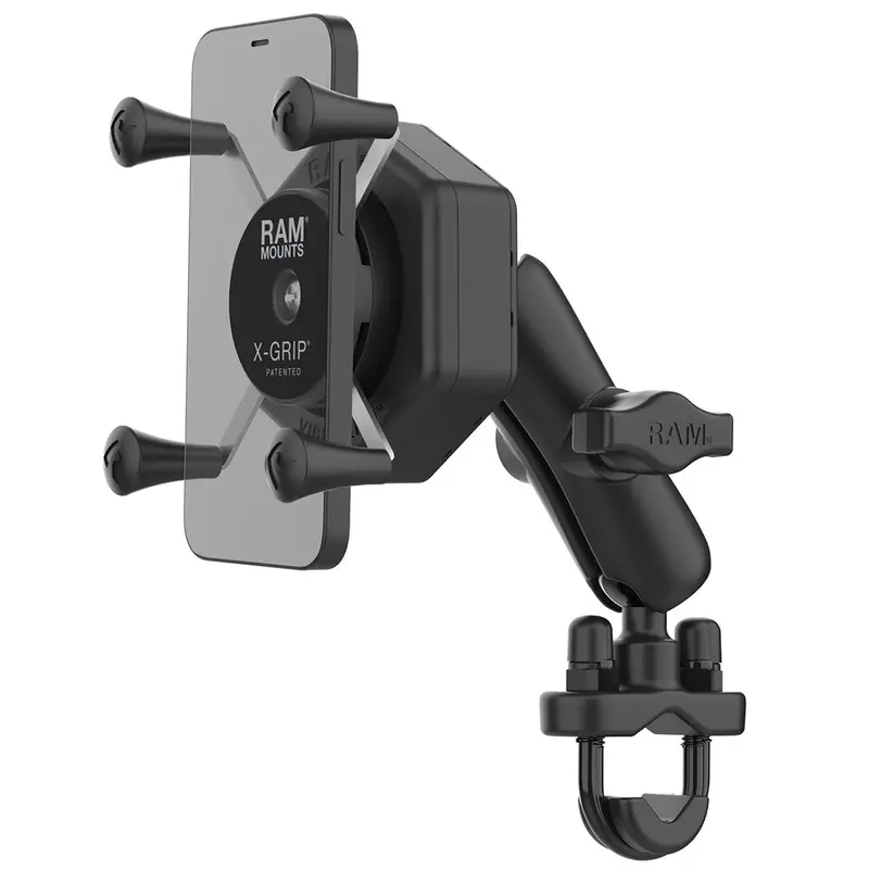 Ram X-Grip Phone Mount With Vibe-Safe Damping And Medium-Length U-Bolt Mounting 1