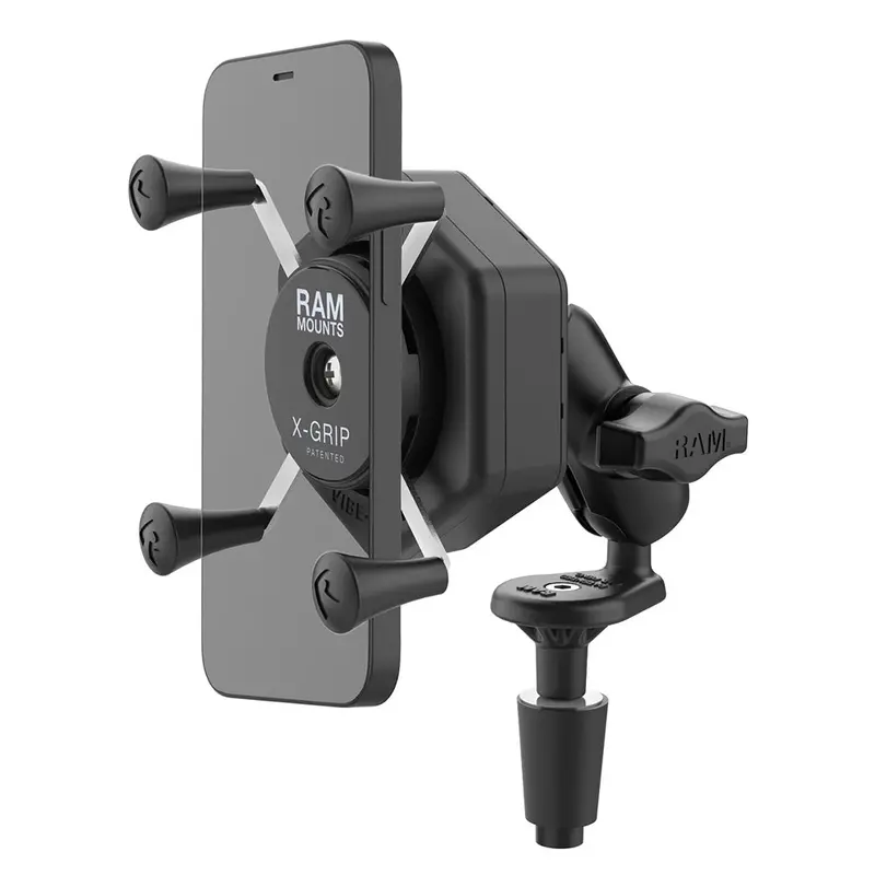 Ram X-Grip Smartphone Holder With Vibe-Safe Protection And Short Fork Stem Base 1