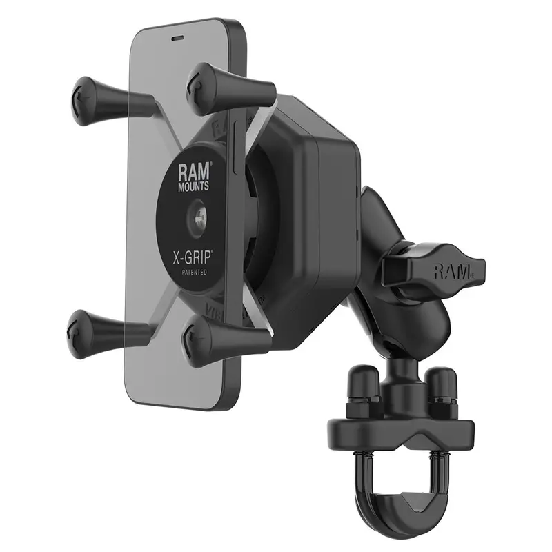 Ram X-Grip Universal Phone Mount With Vibe-Safe Shock Absorption And Short U-Bolt Base 1