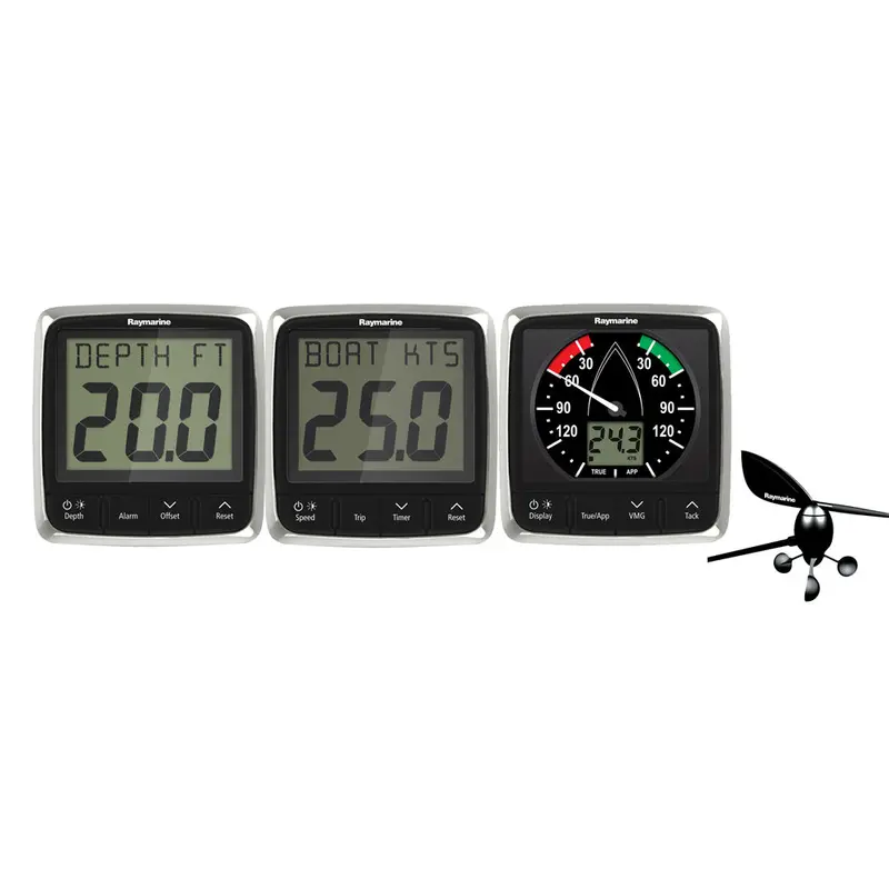Raymarine I50/I60 Wind, Speed, And Depth Sensor Kit With Integrated Transducers 1