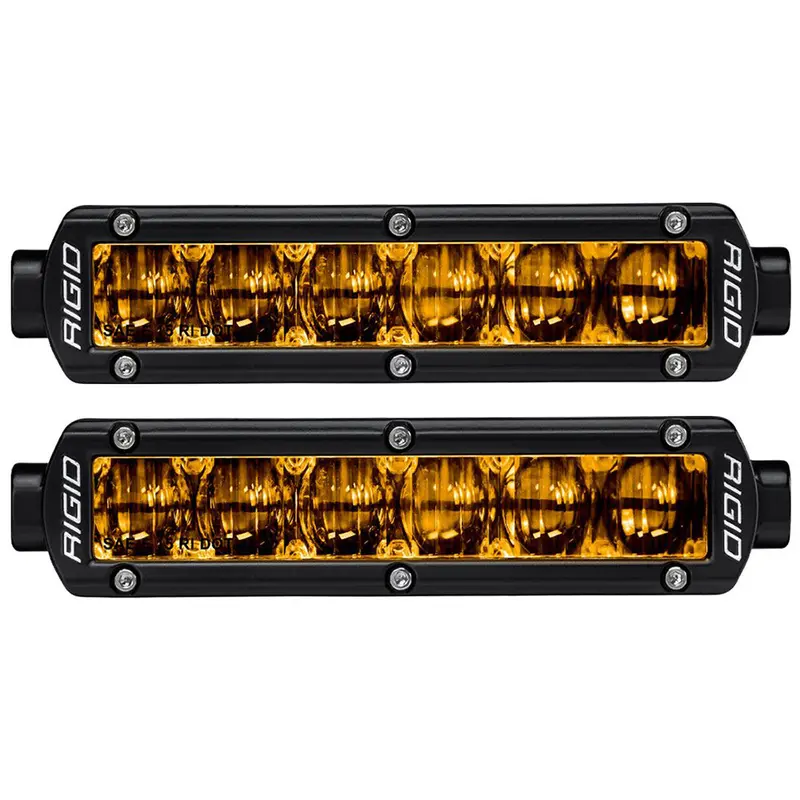 Rigid Sr-Series 6-Inch Sae-Compliant Fog Light – Black With Yellow Beam 1