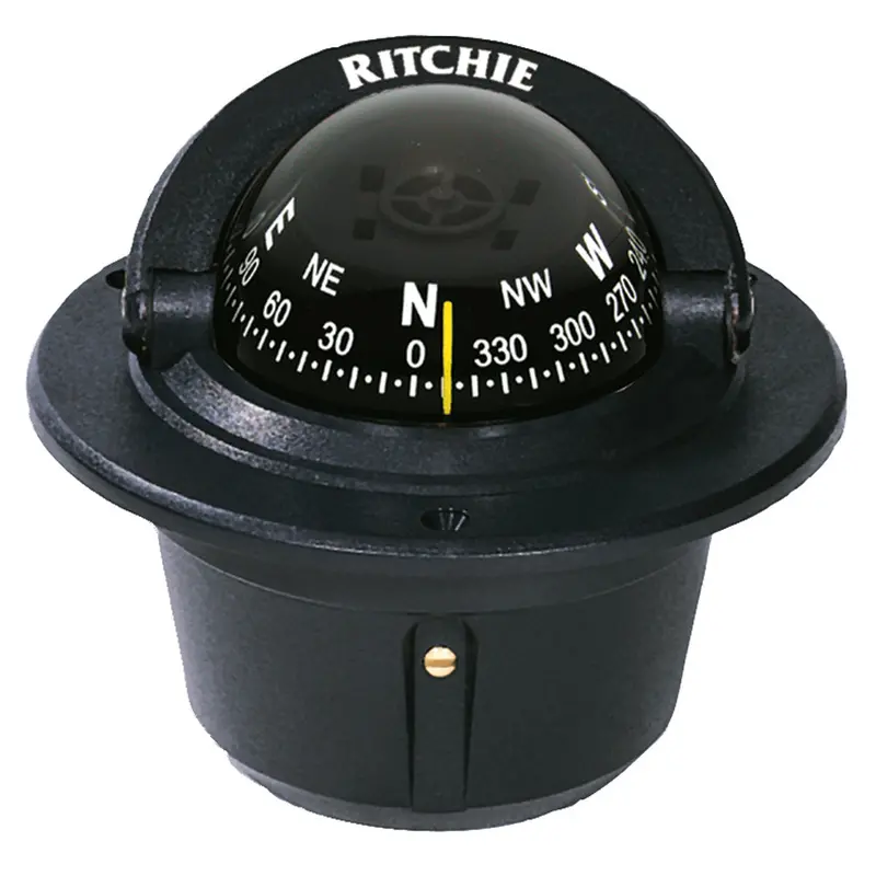 Ritchie F-50 Black Flush-Mount Explorer Compass – Reliable Navigation [F-50] 1