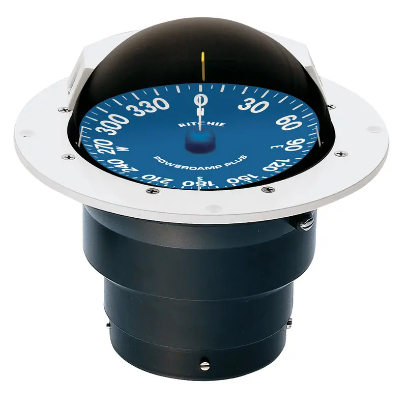 Ritchie Ss-5000W Flush-Mount Supersport Compass – White Dial, Stainless Housing 1