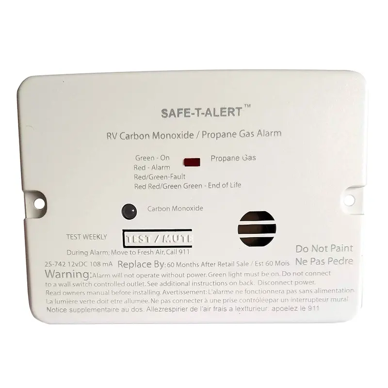 Safe-T-Alert 25-742 Compact Flush-Mount Co & Propane Alarm – White 1